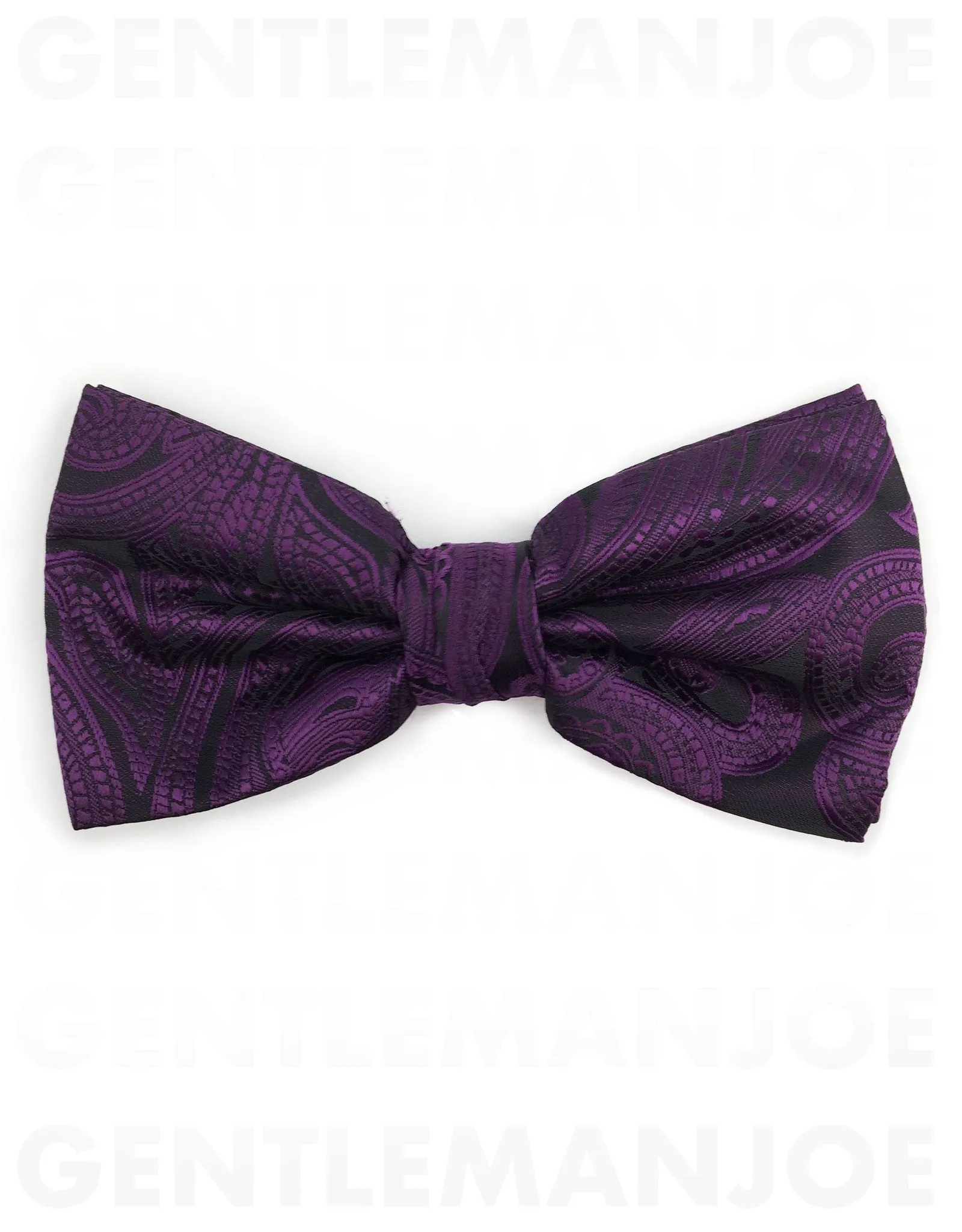 Dark Purple Paisley Bow Tie