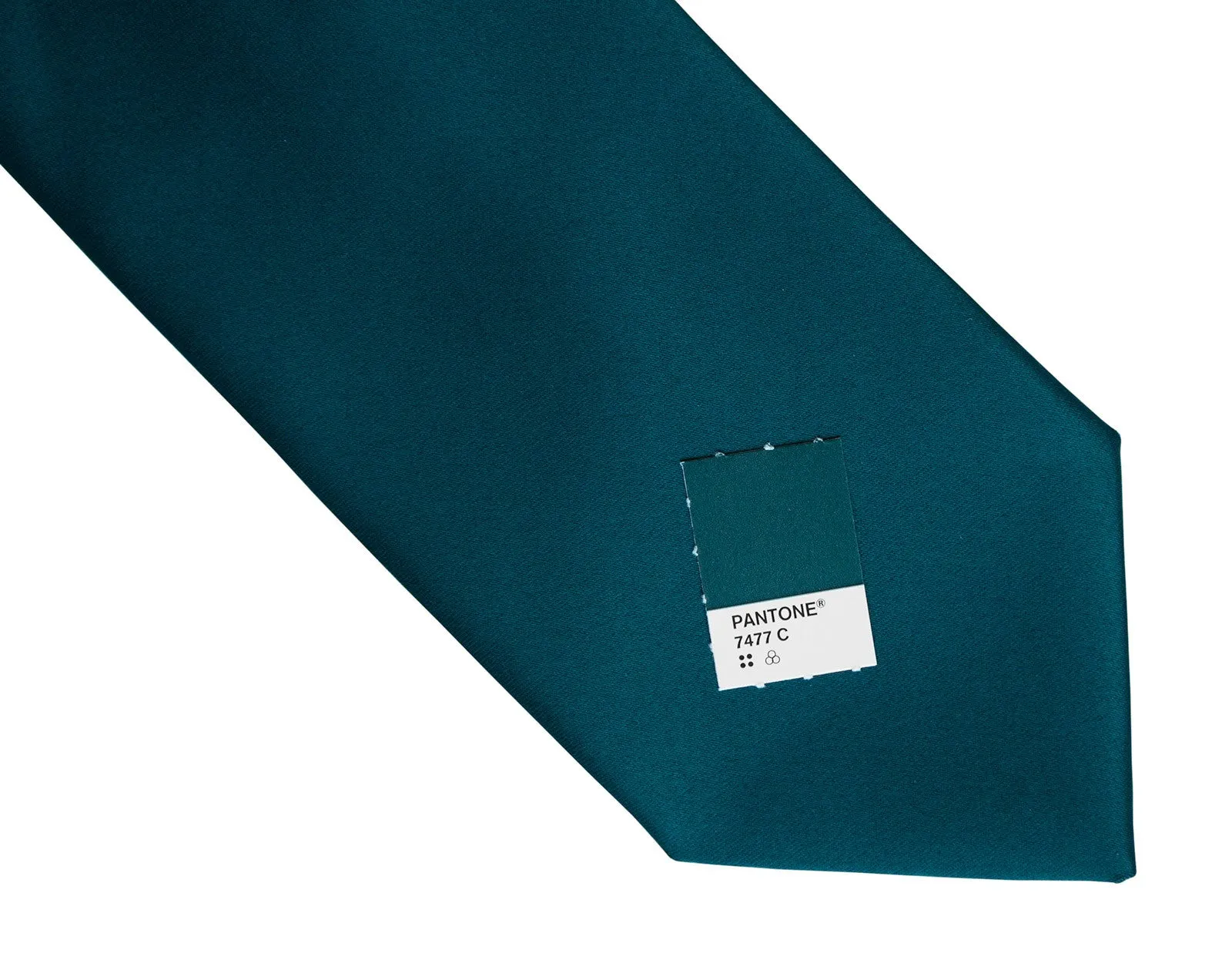 Dark Teal Necktie. Dark Green Solid Color Satin Finish Tie, No Print