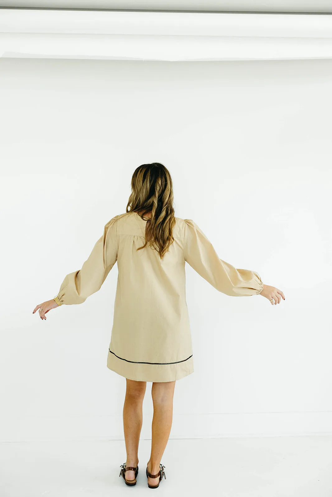 Debbie Mini Dress - Taupe