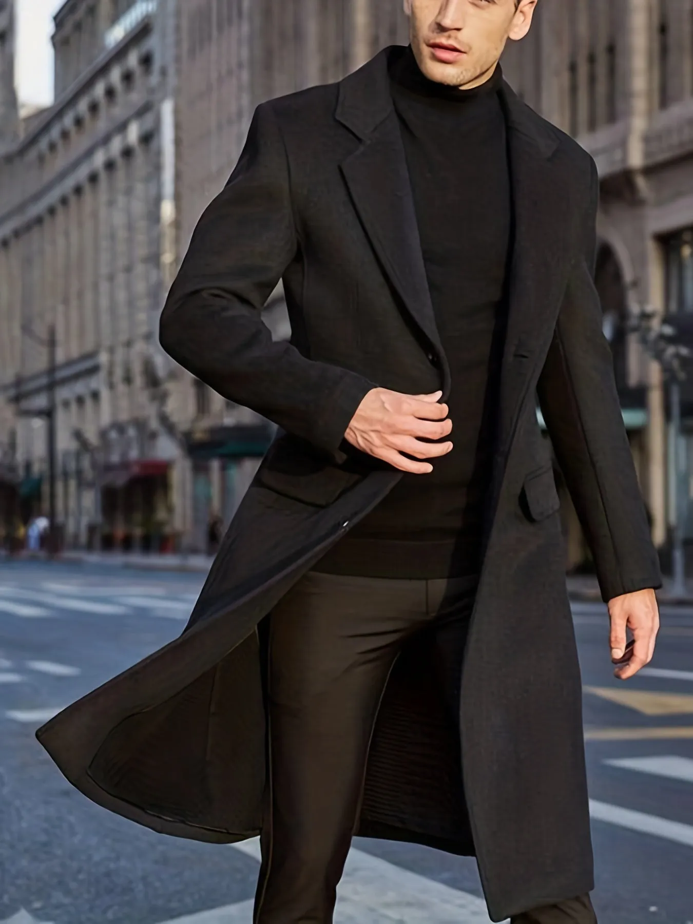 Elegant Retro Style Semi-formal Single Breasted Winter Jacket for Men | Ideal for Winter