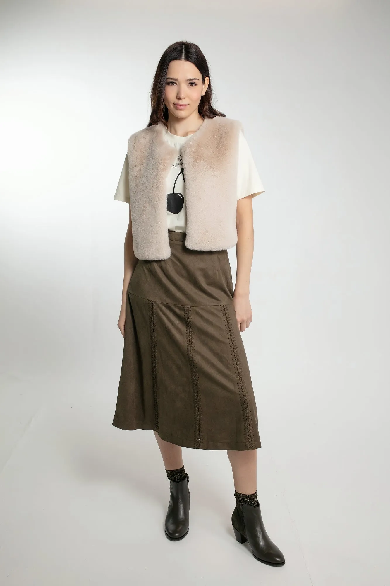 ELISA SKIRT IN KHAKI