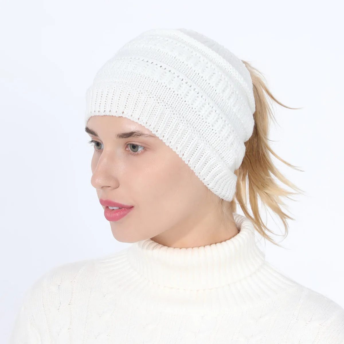 Fancydresswale Knitted Wool Headband for Women Cozy Soft & Stylish Winter Accessory Head Cover White