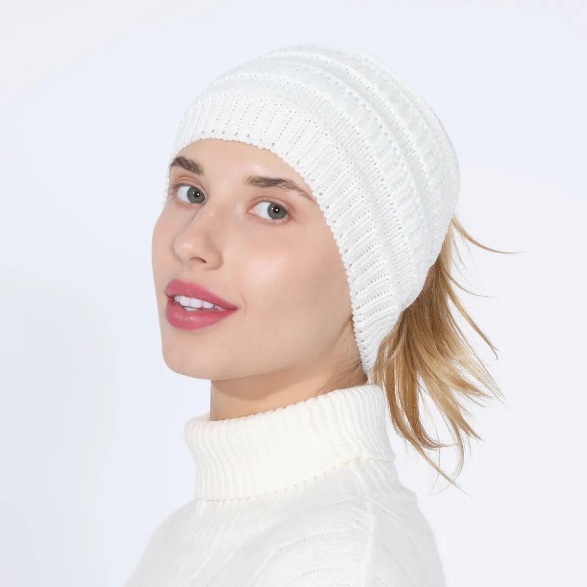 Fancydresswale Knitted Wool Headband for Women Cozy Soft & Stylish Winter Accessory Head Cover White