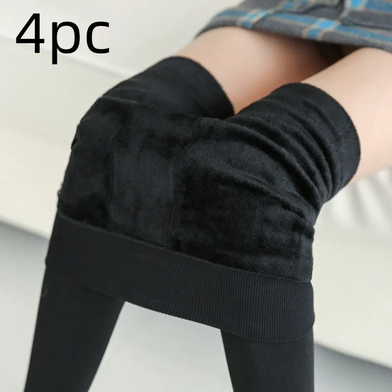 Fashionable Warm Fur Leggings Winter Body Legs Keep Warm