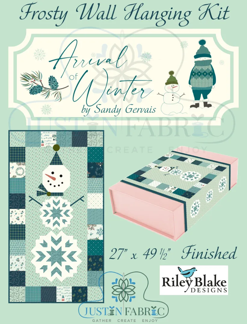 Frosty Wall Hanging Quilt Kit by Sandy Gervais for Riley Blake Designs