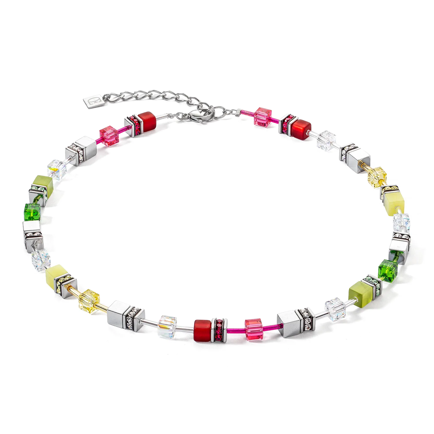 GeoCUBE® Iconic necklace red-green