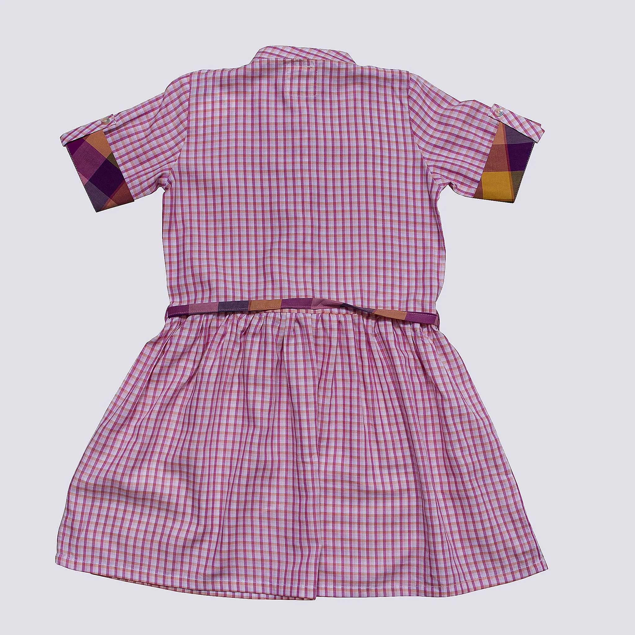 Girl's Uniform Check Dress