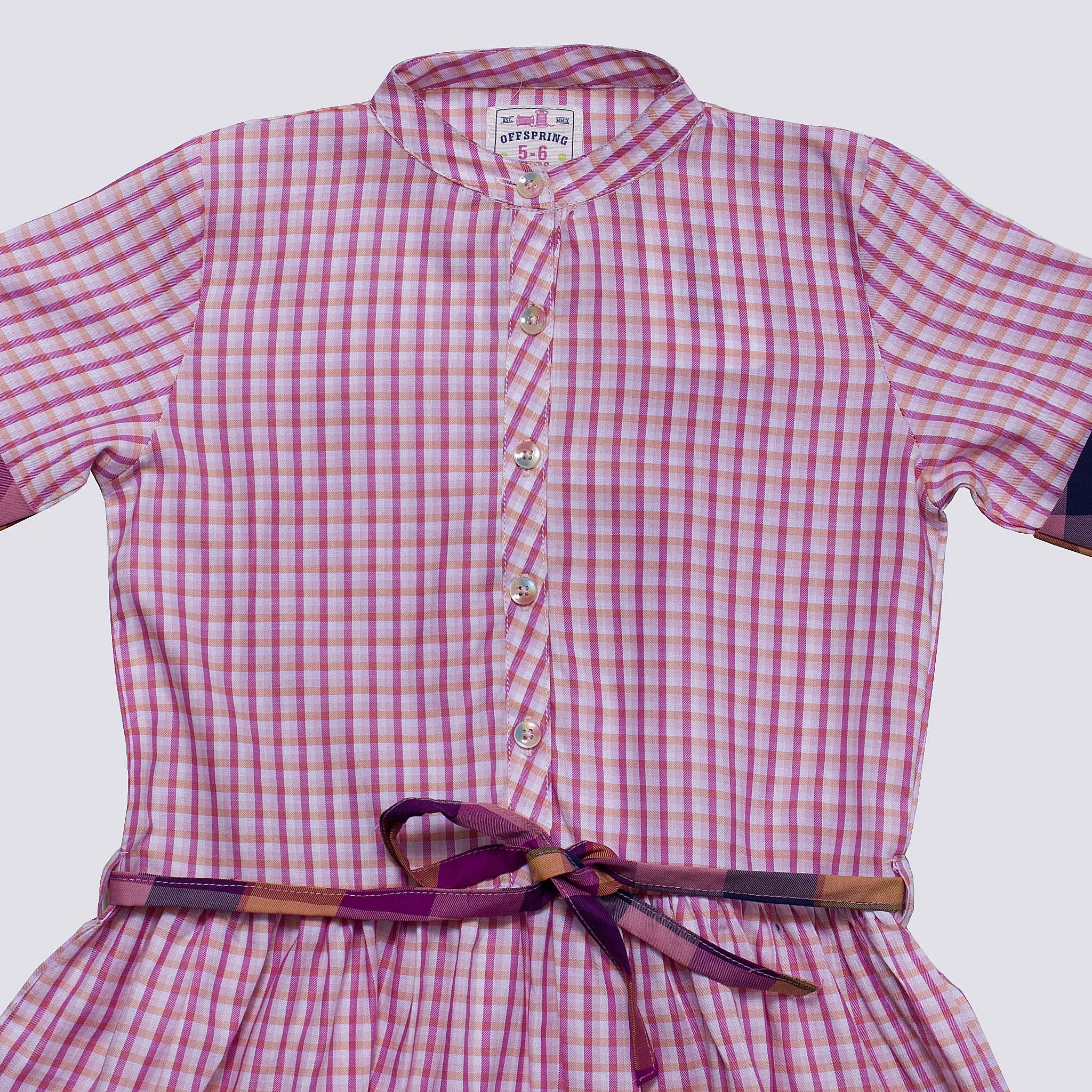 Girl's Uniform Check Dress