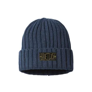 Gold Label Ribbed Beanie - Navy