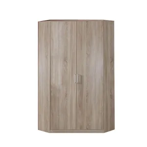 Grain Oak 2 Door Corner  Wardrobe
