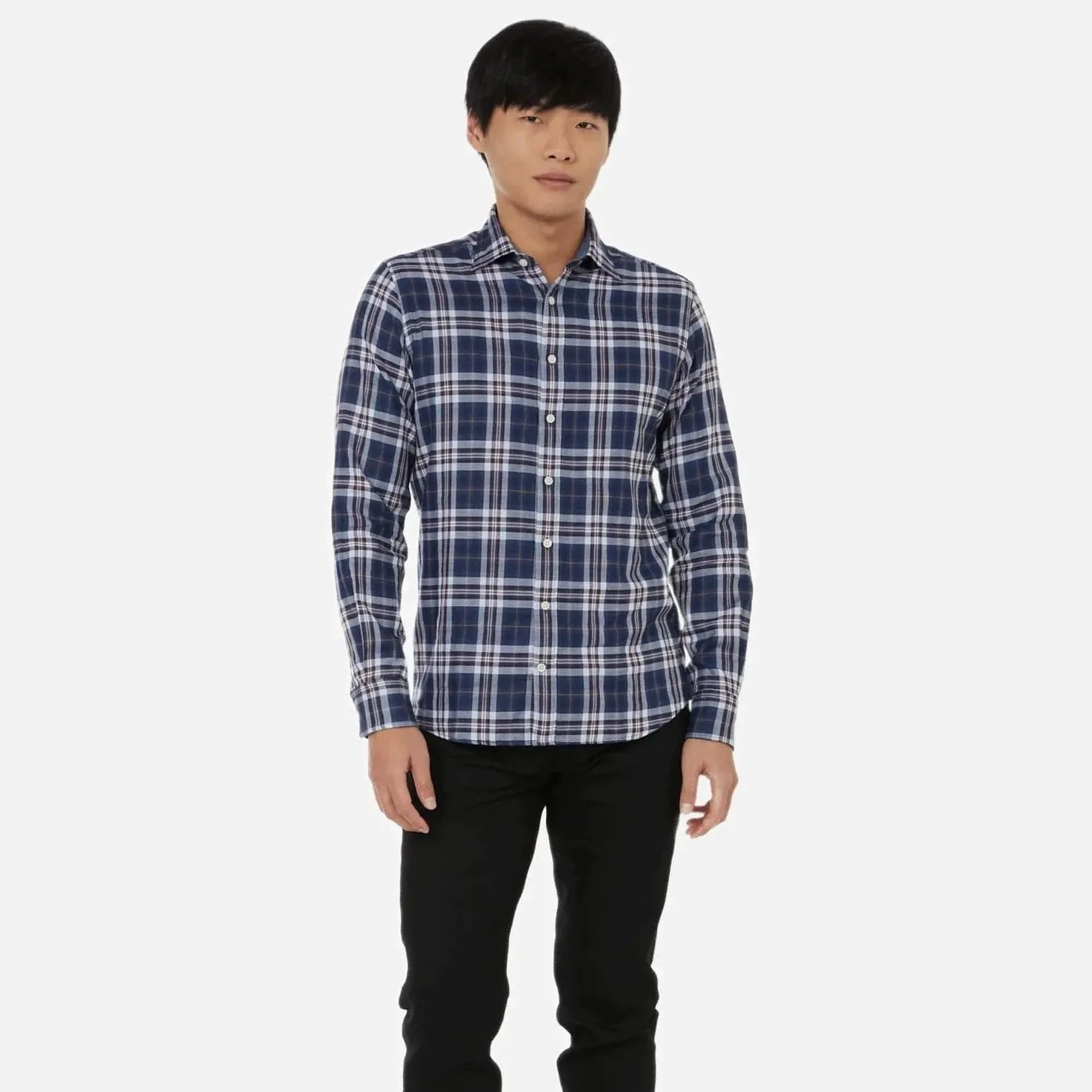 Hackett Melange Check Shirt Multi Blue