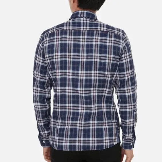 Hackett Melange Check Shirt Multi Blue