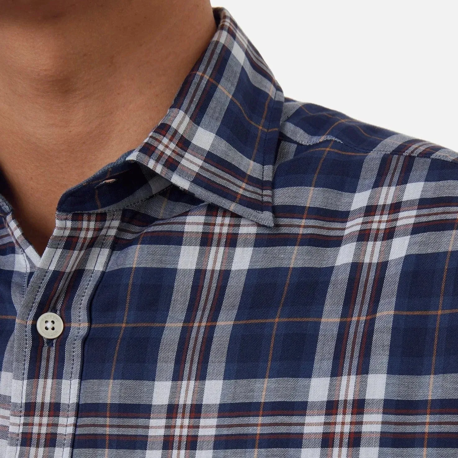 Hackett Melange Check Shirt Multi Blue