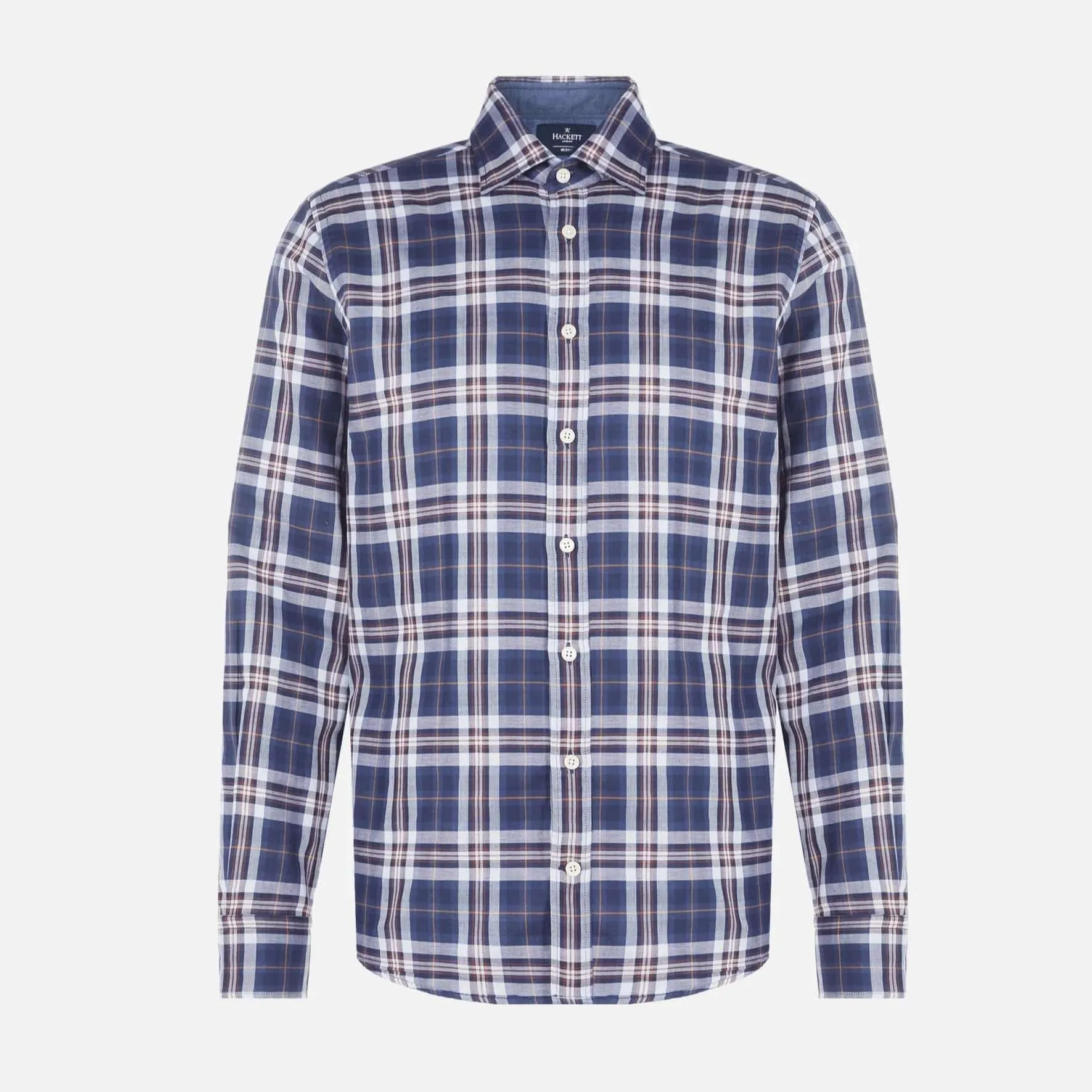 Hackett Melange Check Shirt Multi Blue