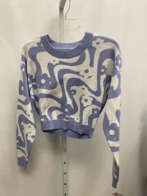 Hollister Size XS Lavender Print Long Sleeve Sweater