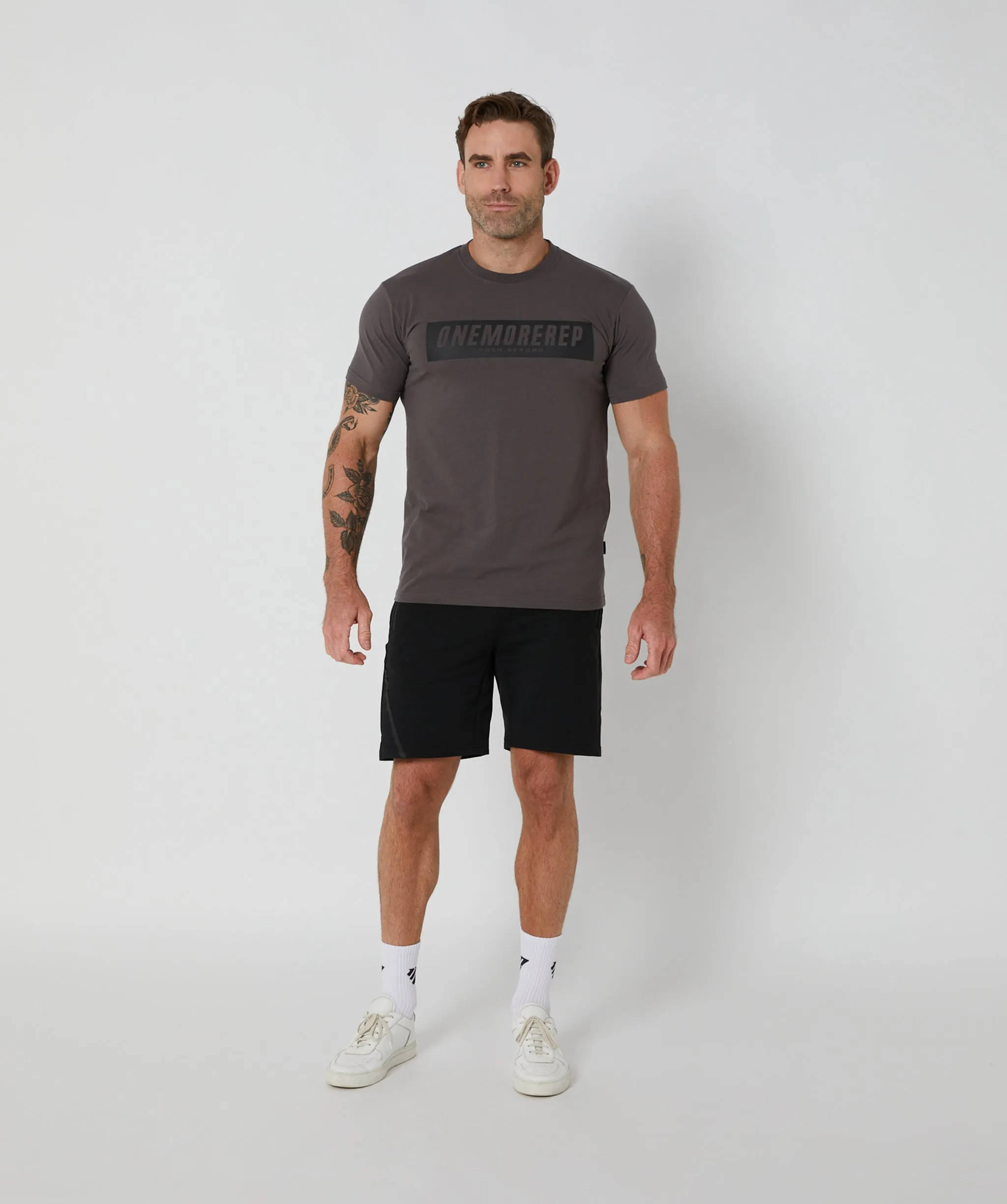 Iconic Block Tee Charcoal