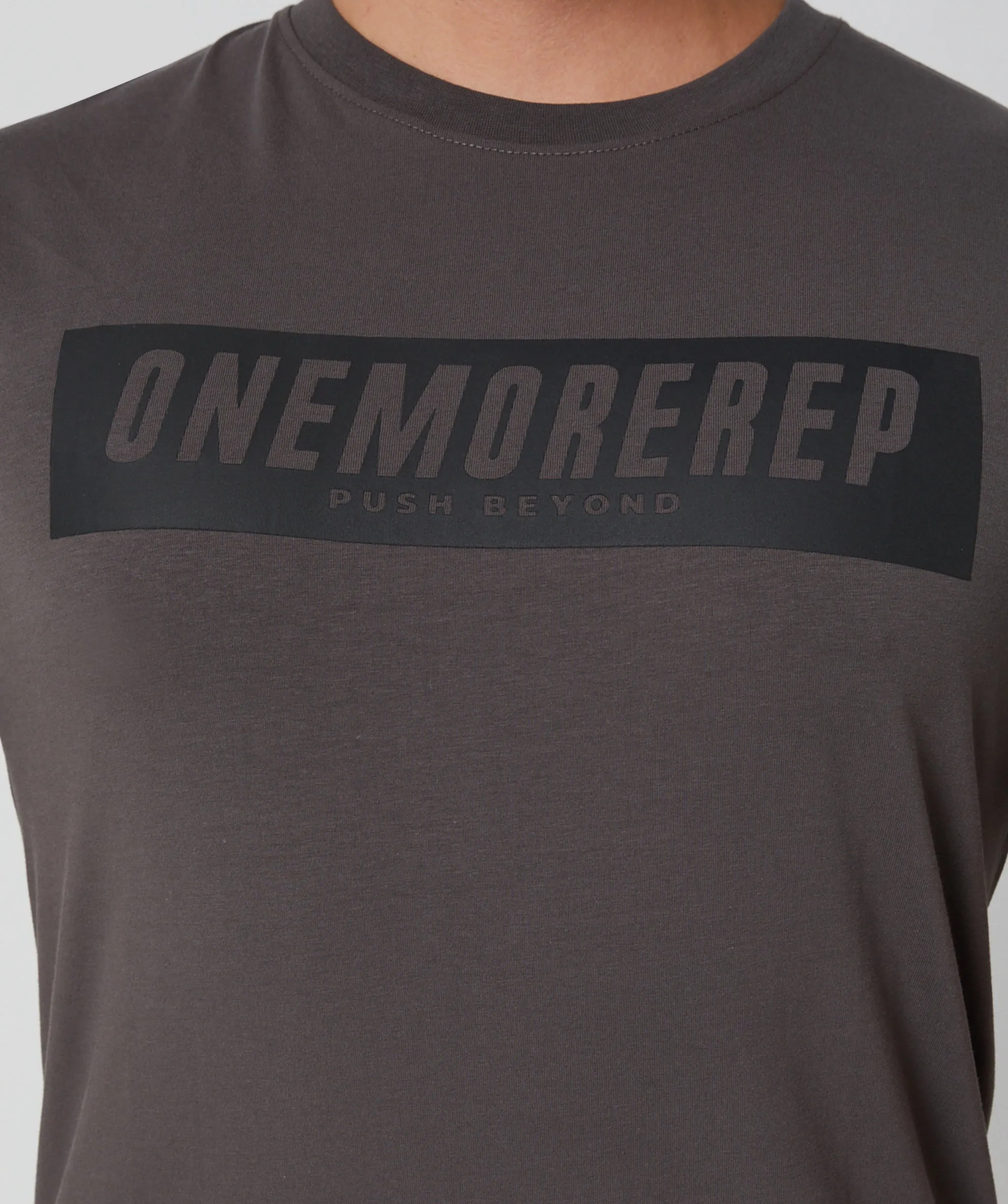 Iconic Block Tee Charcoal