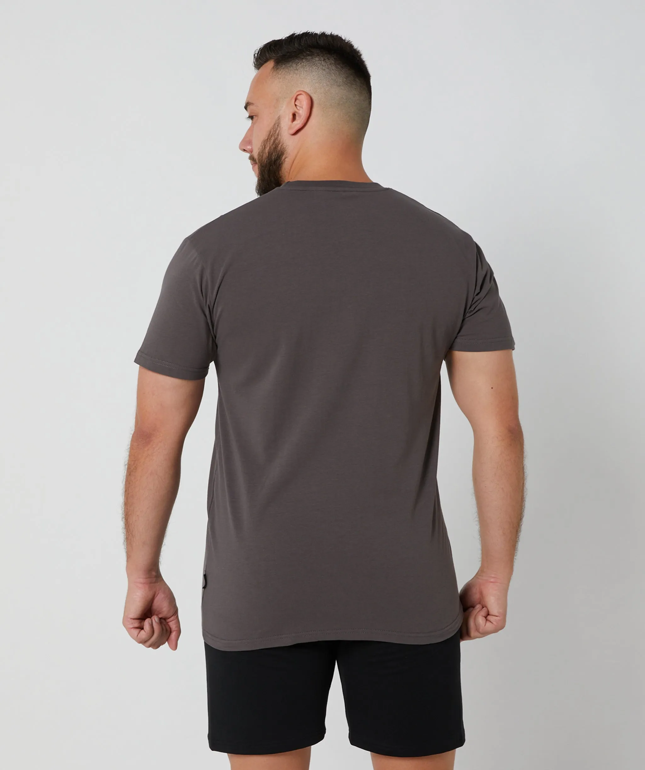 Iconic Block Tee Charcoal