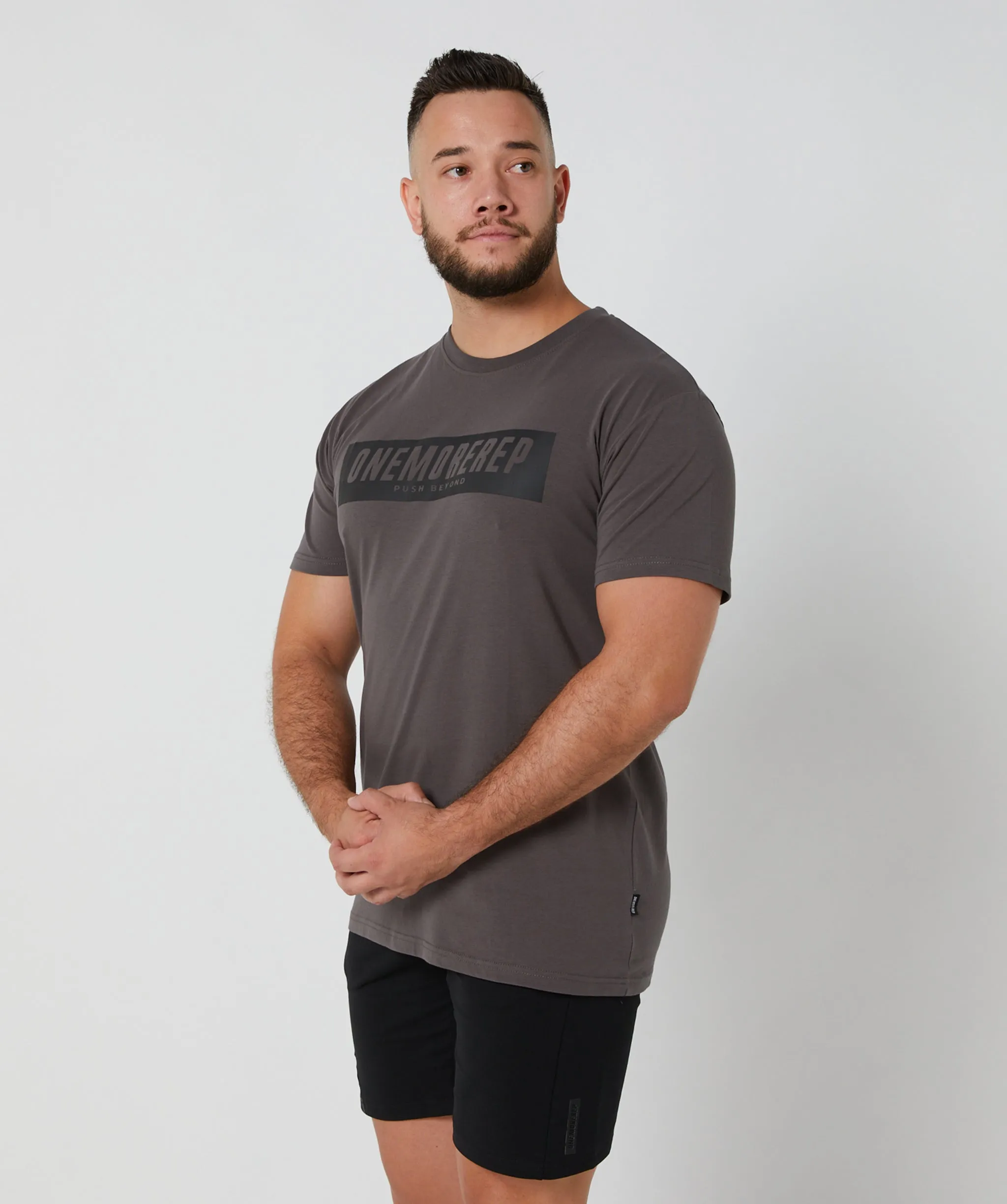 Iconic Block Tee Charcoal