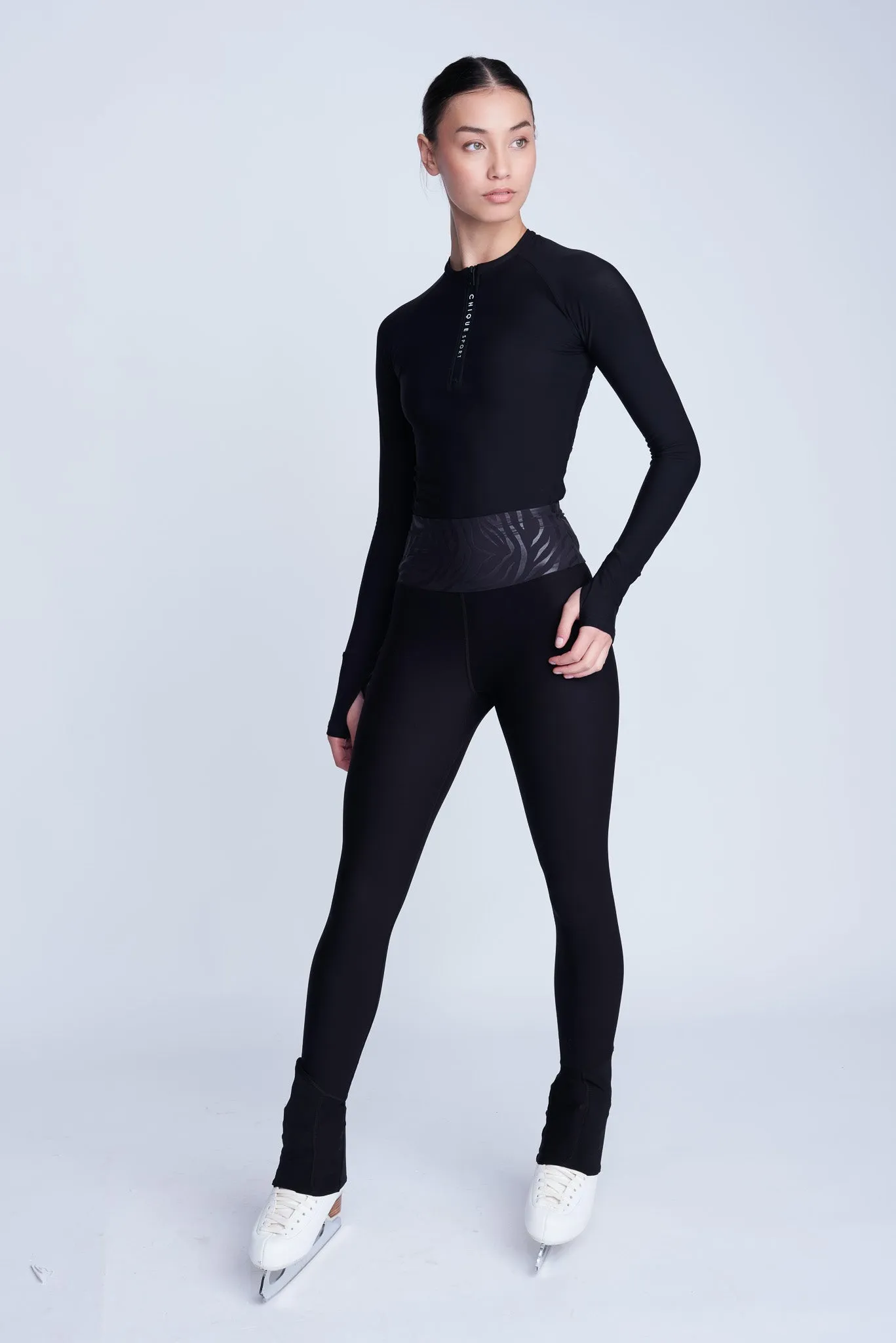 Iconic Half-Zip Top in Black