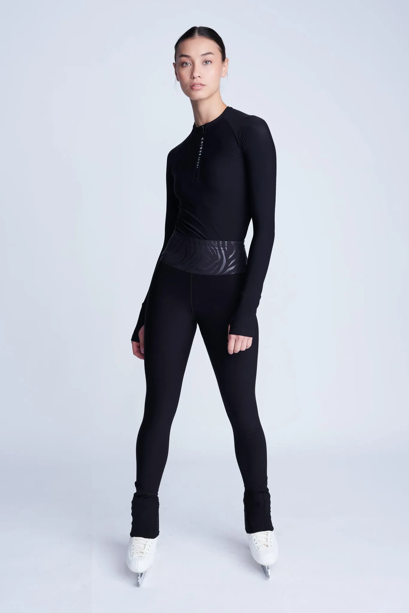Iconic Half-Zip Top in Black
