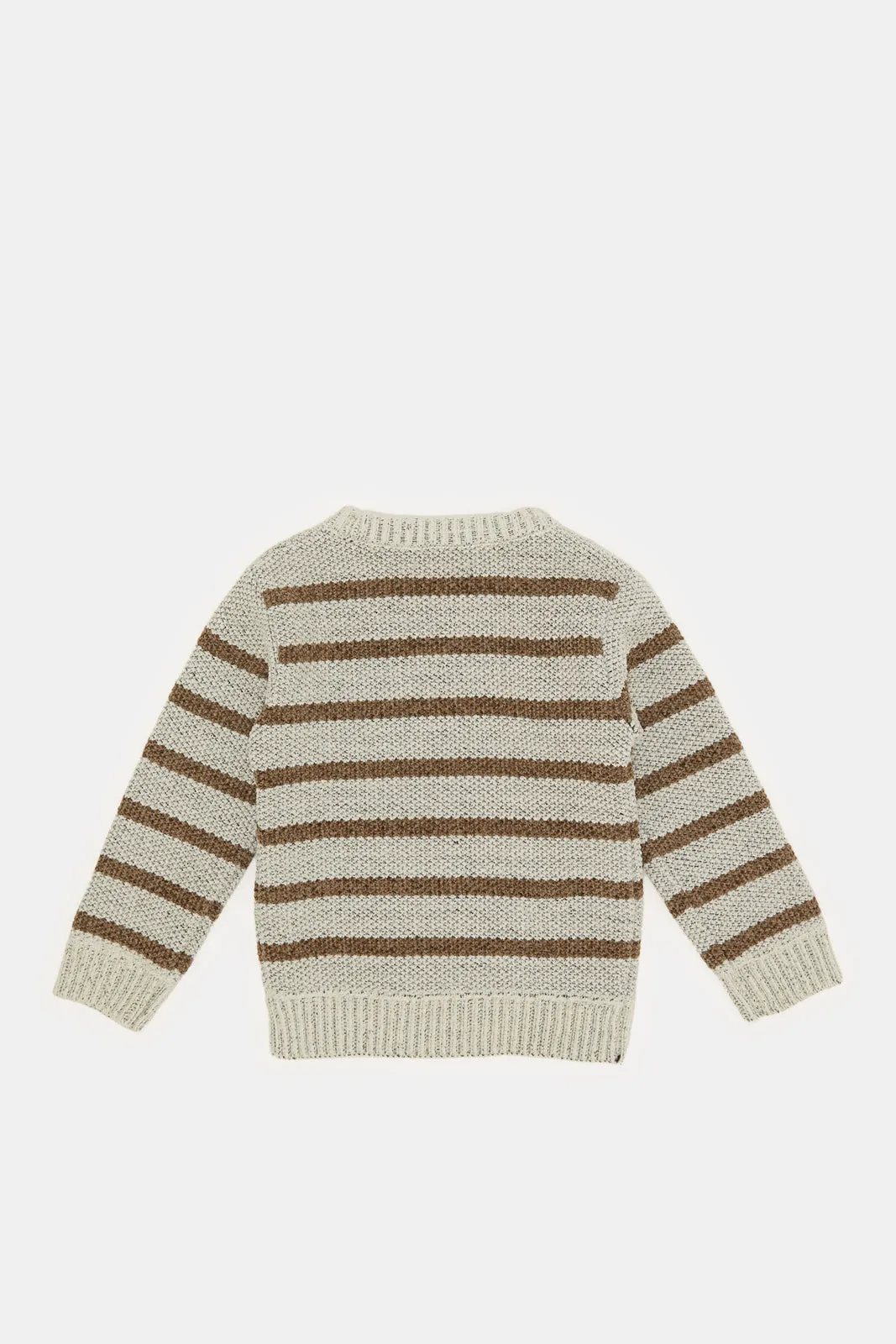 Infant Boys Cream Striped Pullover