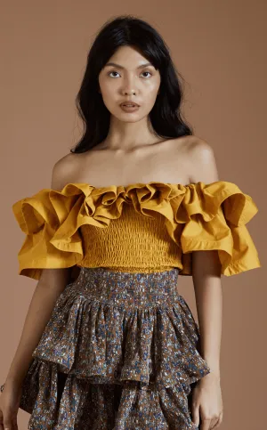 ISADORA TOP - MUSTARD