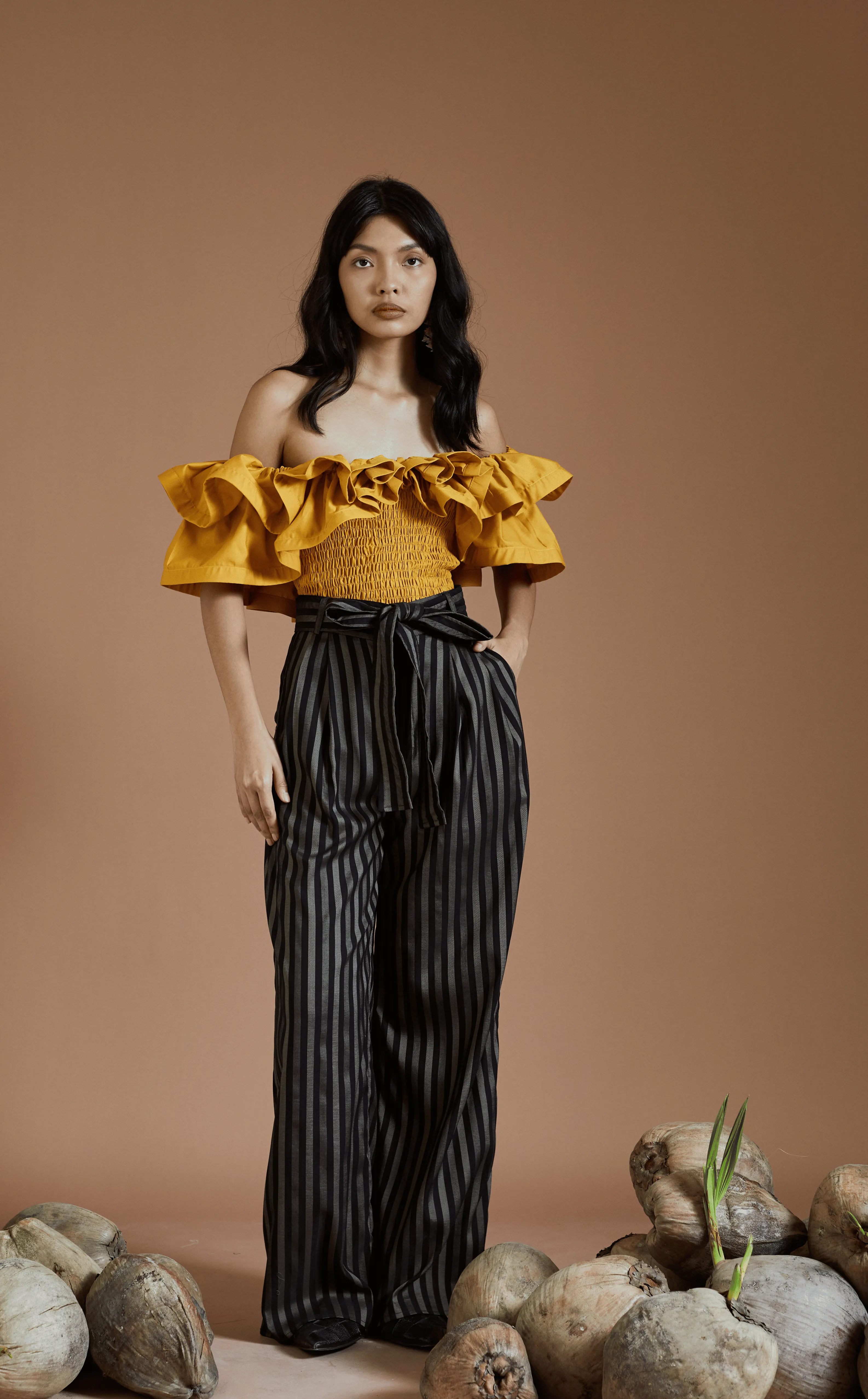 ISADORA TOP - MUSTARD