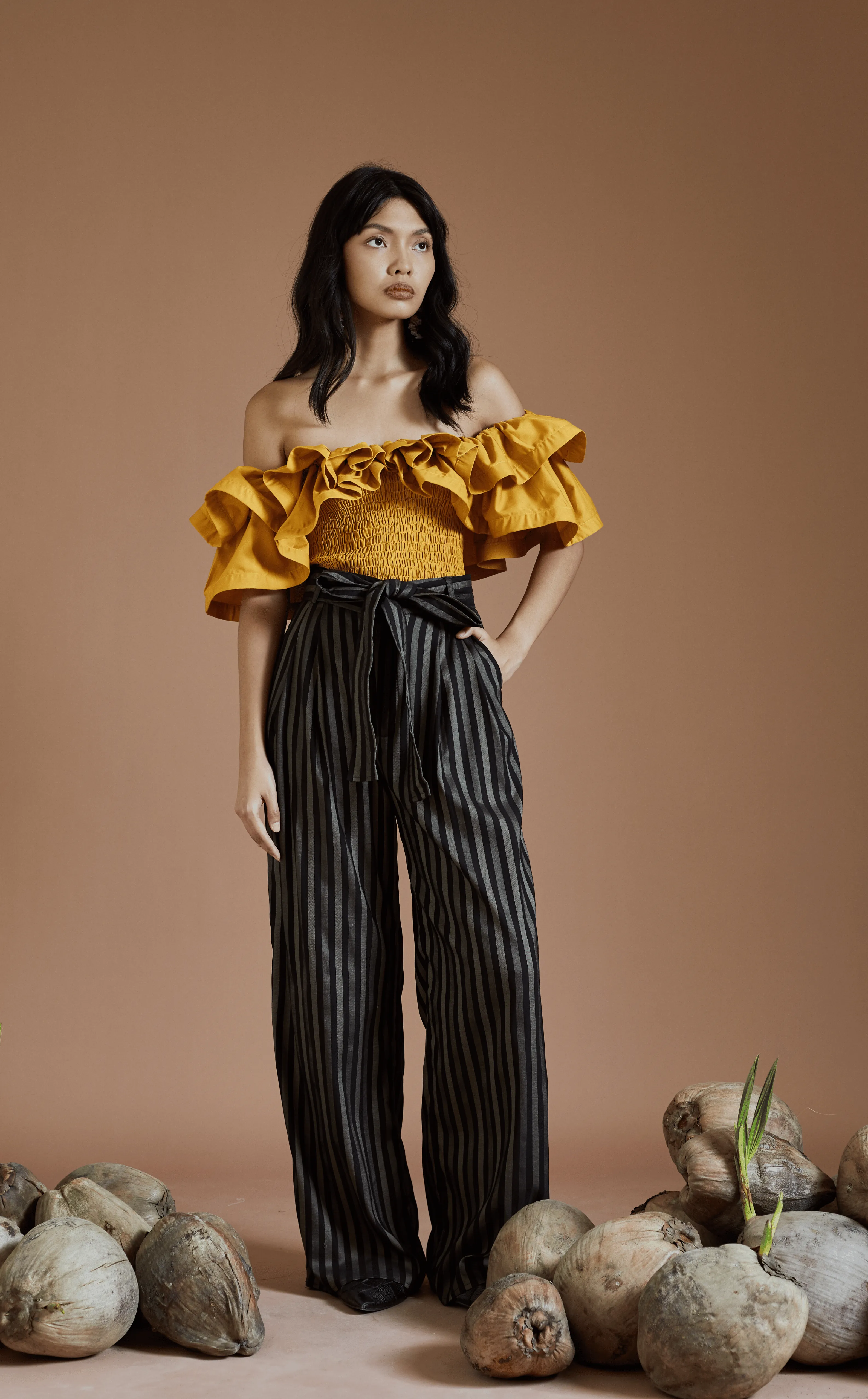 ISADORA TOP - MUSTARD