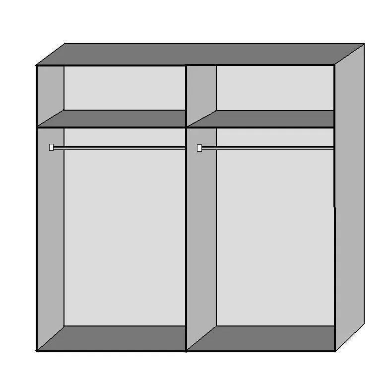 Kro White Mirrored Sliding Door Wardrobe 180Cm