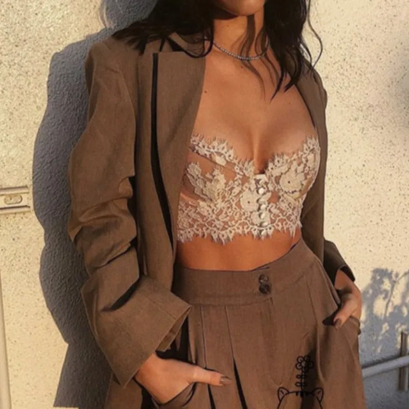 Lace Button Camisole