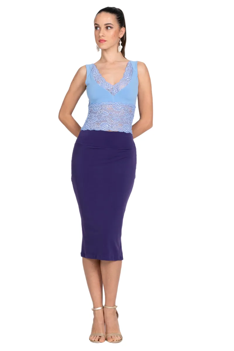 Lace Top With Cutout Back