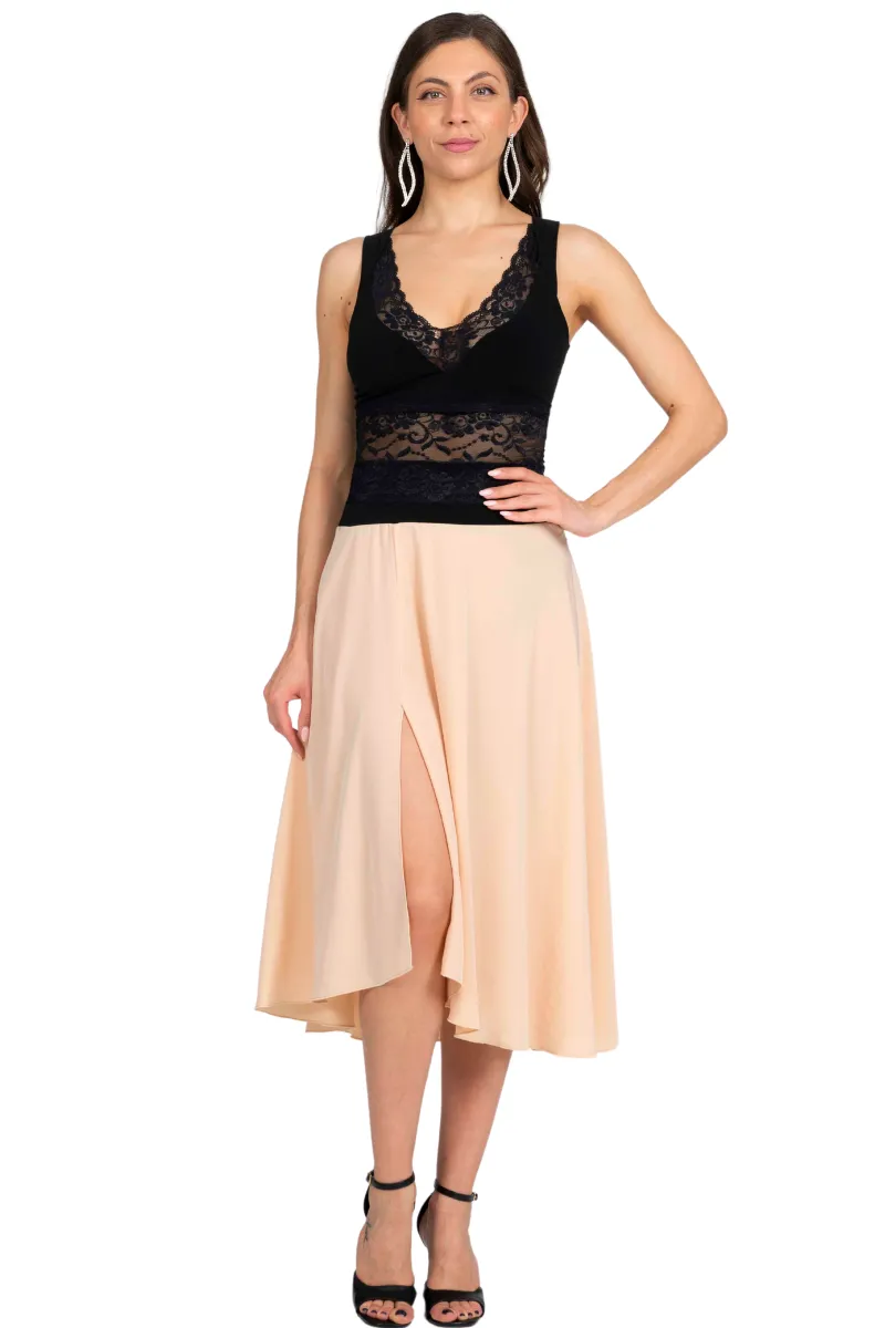 Lace Top With Cutout Back