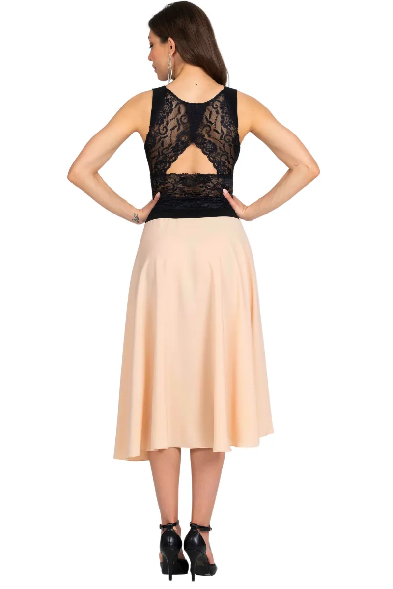 Lace Top With Cutout Back