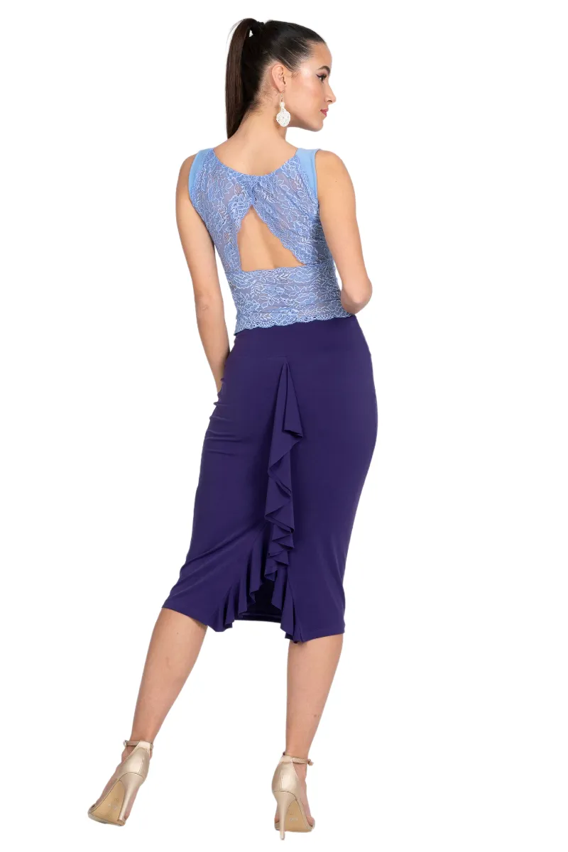 Lace Top With Cutout Back