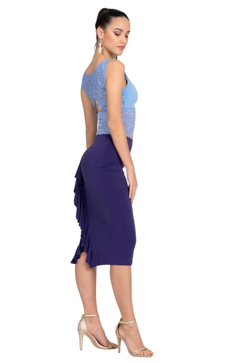 Lace Top With Cutout Back