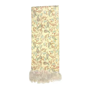 Laguna Yellow Paisley Printed Scarf With Pocket Square
