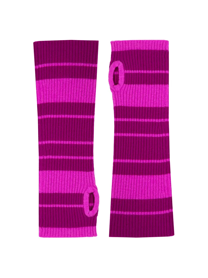 Lake Grape Cashmere Wrist Warmers
