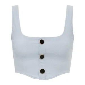 Light Denim Olivia Corset Top