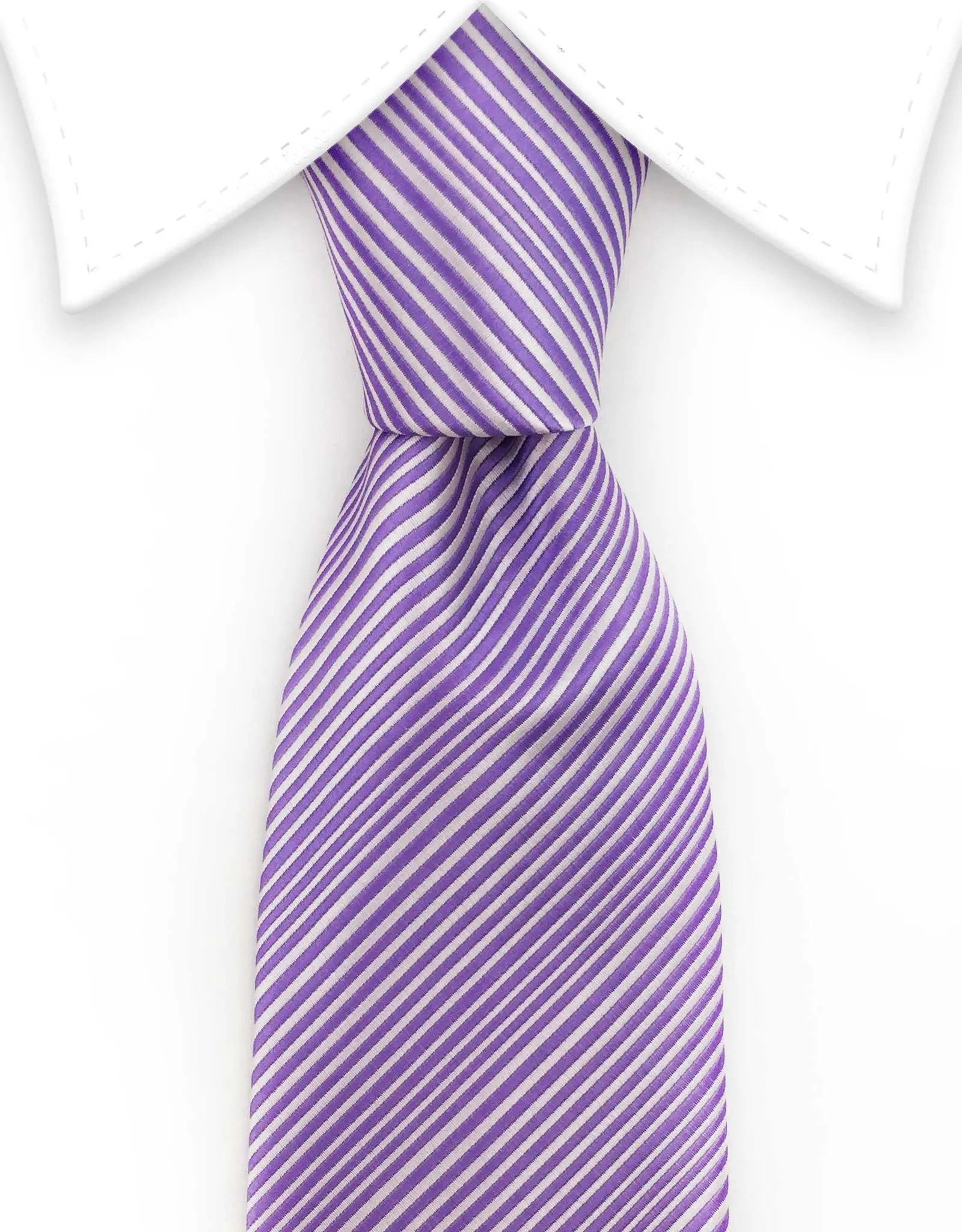 Lilac Purple Pinstriped Tie