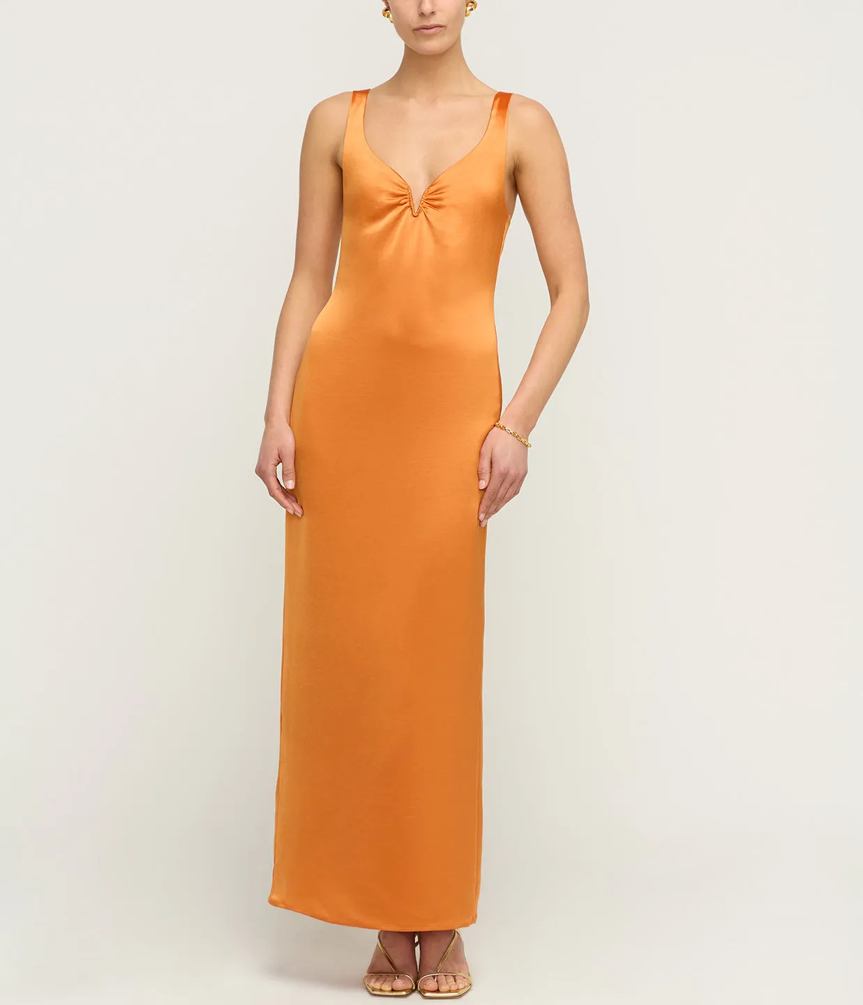 Liliana Midi Dress in Kumquat