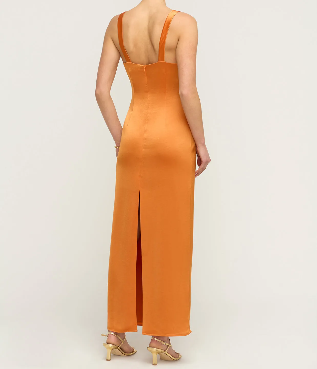 Liliana Midi Dress in Kumquat
