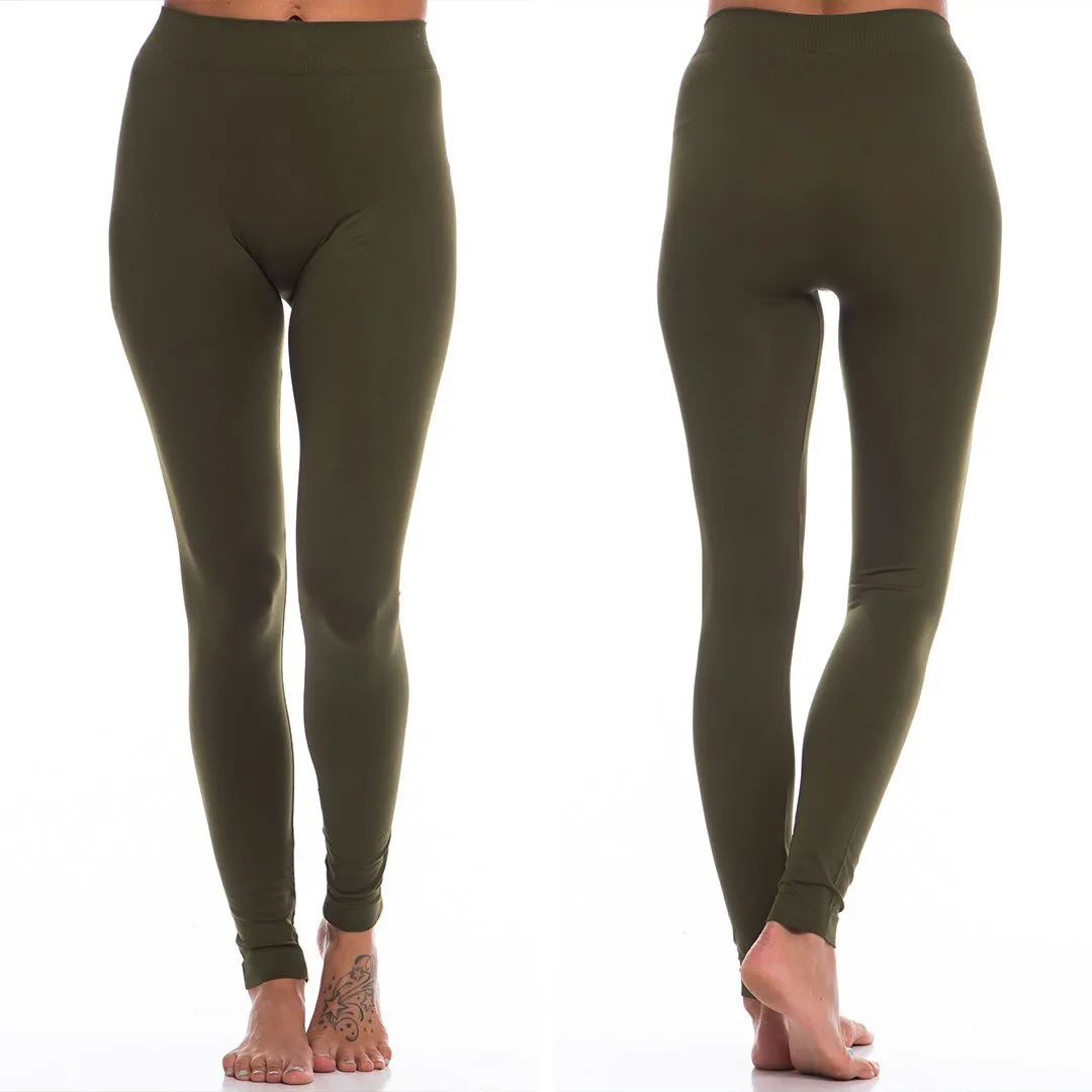 Lovable Olive Green Long Leggings