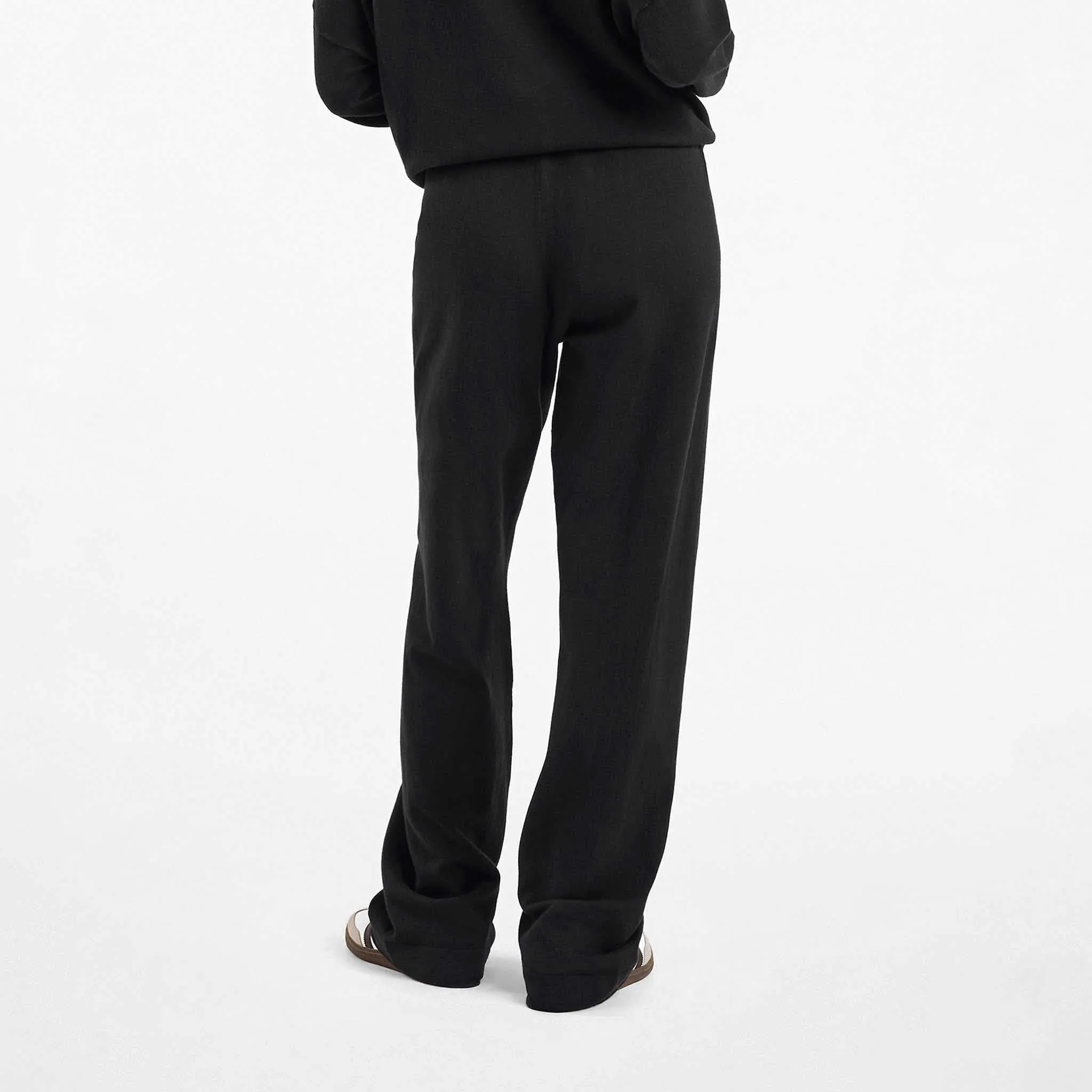 Luxe Knit Wide Leg Pant | Black