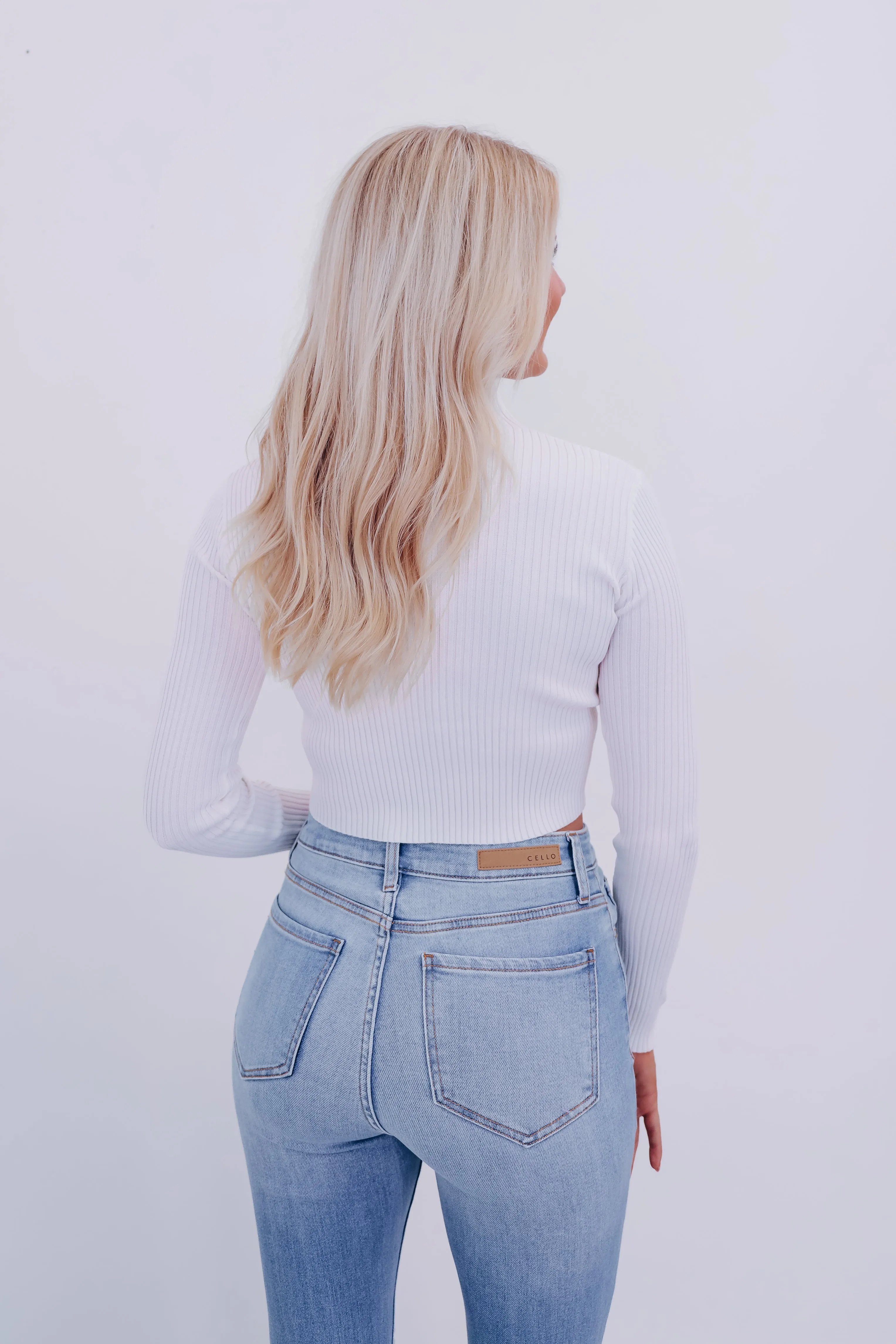 Majestic Mock Neck Crop Sweater - Ivory