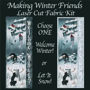 Making Winter Friends Laser Cut Fabric Kit by McKenna Ryan using Hoffman Fabrics