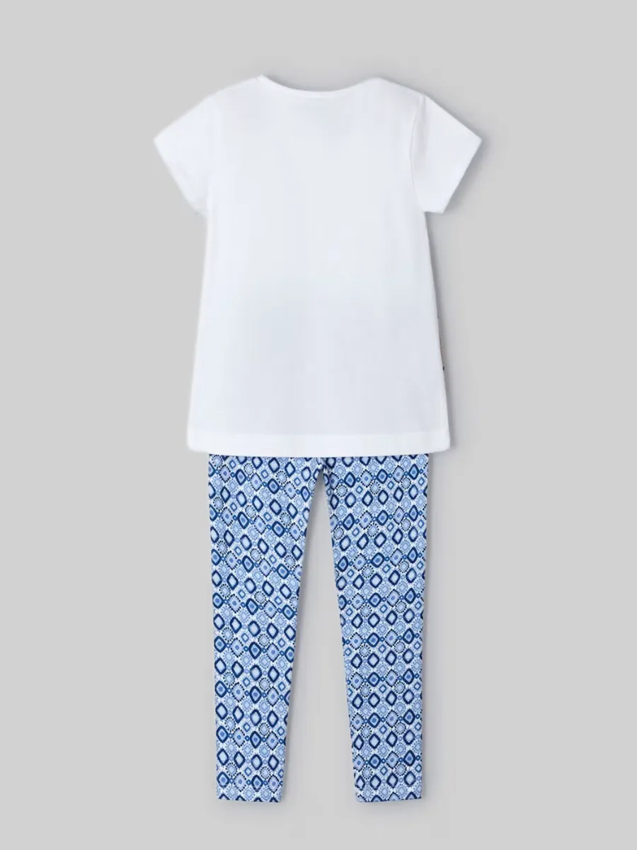 Mayoral Mini Elephant Short Sleeve T-Shirt with Leggings Set_ 3711-14
