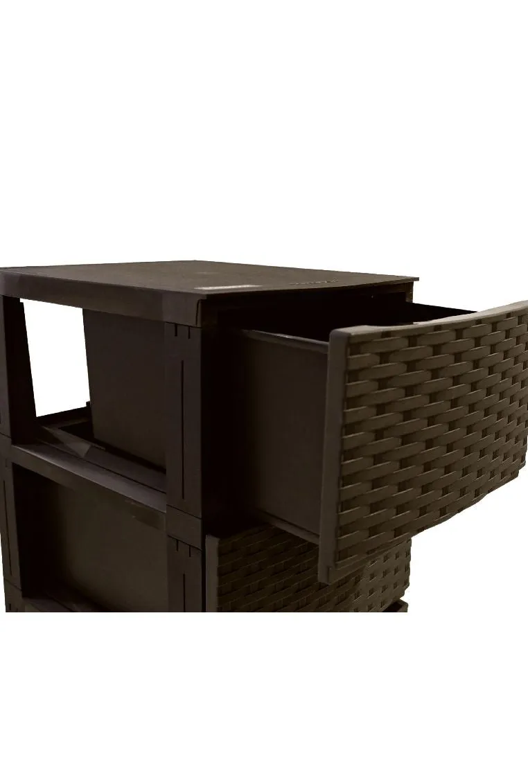 Megabox 5-Layered Boho Series Slim Drawer - Brown 44 x 37 x 48cm