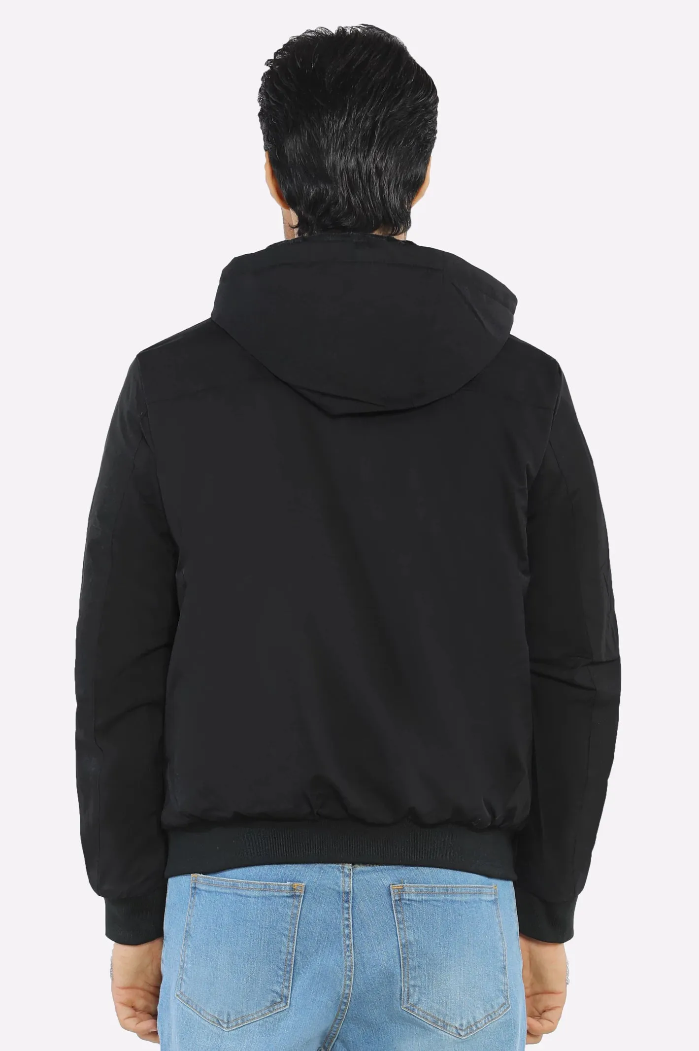 Men’s Black Detachable Hoodie