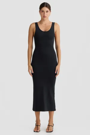 Mia Knit Midi Dress Black